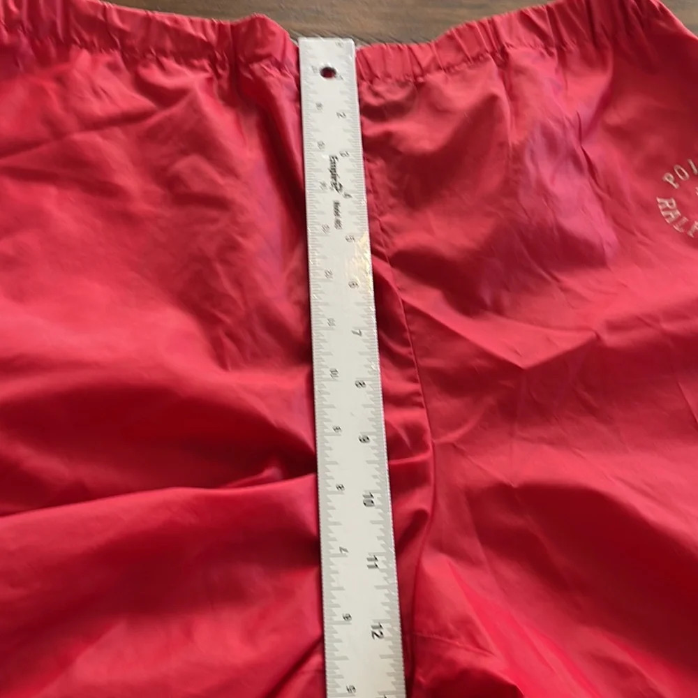 Vintage Ralph Lauren Swishy red track jogger windbreaker nylon pants small 90s - Picture 10 of 16